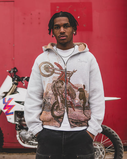 Tapestry Zip Up Hoodie