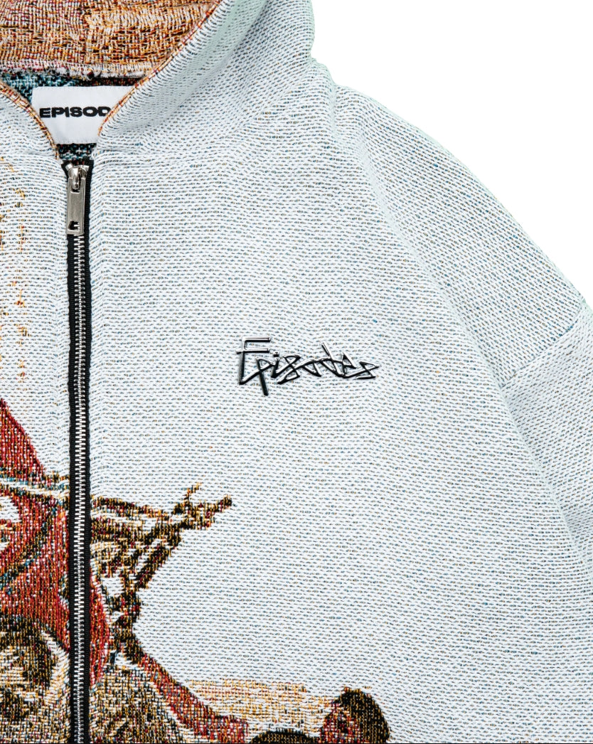 Tapestry Zip Up Hoodie