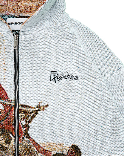 Tapestry Zip Up Hoodie