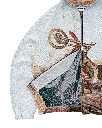 Tapestry Zip Up Hoodie